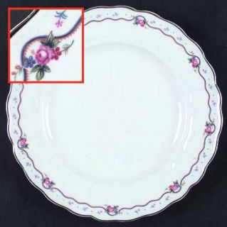 Grindley Linden Lea Dinner Plate, Fine China Dinnerware   Marlboroughred&Blue Fl