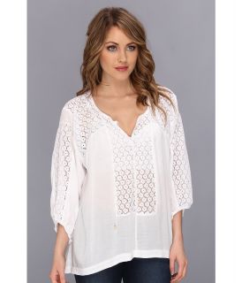 Free People Moon River Easy Blouse Womens Blouse (White)