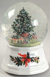 Pfaltzgraff Christmas Heritage Snow Globe, Fine China Dinnerware   Multisided,Ch