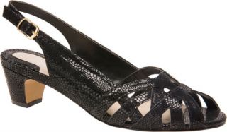 Womens Ros Hommerson Pam   Black Lizard Print Casual Shoes