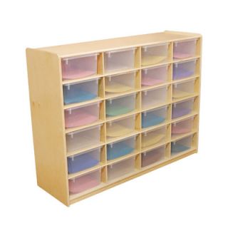 Wood Designs Storage Unit with 5 24 Letter Trays WD1864 Tray Option Clear
