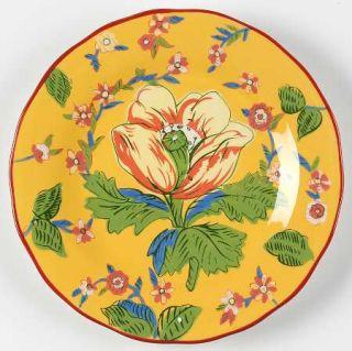 Duchess Salad Plate, Fine China Dinnerware   Flowers On Red,Green,Yellow,Blue Bo