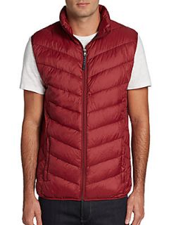 Quilted Chevron Puffer Vest