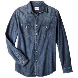 Mossimo Supply Co. Mens Long Sleeve Denim Shirt   Medium Indigo XL