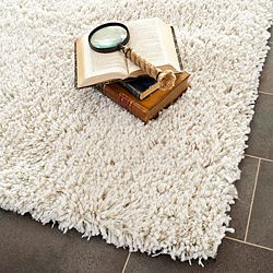 Hand woven Bliss Off white Shag Rug (2 X 3) (WhitePattern ShagTip We recommend the use of a non skid pad to keep the rug in place on smooth surfaces.All rug sizes are approximate. Due to the difference of monitor colors, some rug colors may vary slightl
