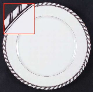 Princess (Bavaria, Czech) Jewel Dinner Plate, Fine China Dinnerware   Gold Strip