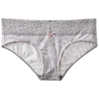 Xhilaration Juniors Micro With Lace Hipster   Grey Heart String M