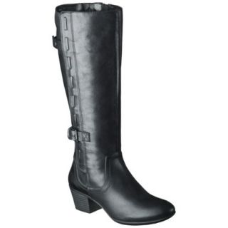 Womens Merona Janie Genuine Leather Tall Boot   Black 8.5
