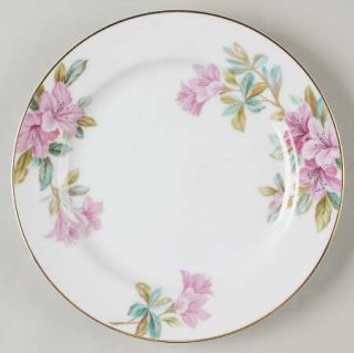 Noritake Azalea Salad Plate, Fine China Dinnerware   Pink Flowers, White Backgro