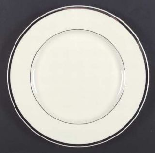 Castleton (USA) St. Regis Dinner Plate, Fine China Dinnerware   White With Plati