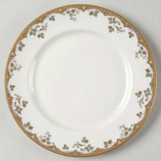 Royal Doulton Lynnewood Luncheon Plate, Fine China Dinnerware   Leaves, Brown Ed