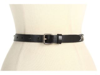 Linea Pelle Vintage Nico Skinny with Mixed Studs Womens Belts (Black)