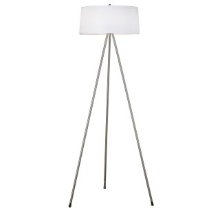 Latah 2 light Brushed Steel Floor Lamp