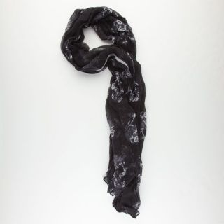 Skull Print Scarf Black One Size For Women 222640100