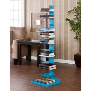 Upton Home Weldon Berry Blue Spine Book/ Media Tower