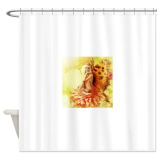  Fairy With Wings On A Flower Shower Curtain  Use code FREECART at Checkout