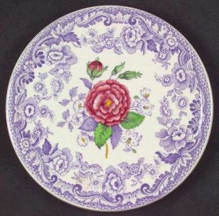 Spode Mayflower Trivet, Fine China Dinnerware   Floral Center, Lavender Border