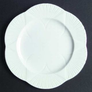 Shelley Claire De Lune Dinner Plate, Fine China Dinnerware   Dainty Shape, White