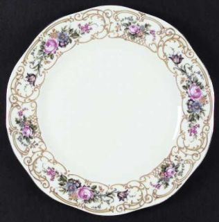 Baronet Plaza Dinner Plate, Fine China Dinnerware   Gold Trim, Rim Shape