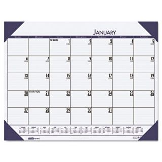 House Of Doolittle EcoTones Ocean Blue Monthly Desk Pad Calendar