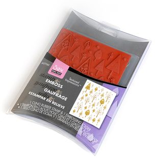 Sizzix Textured Impressions Embossing Folder and Stamp Set hero Arts Birds N Trees (RedMaterial Plastic, rubberPackage includes One (1) design folder, one (1) hero arts cling rubber stampDimensions 4.5 inches high x 5.75 inches wide Plastic, rubberPack