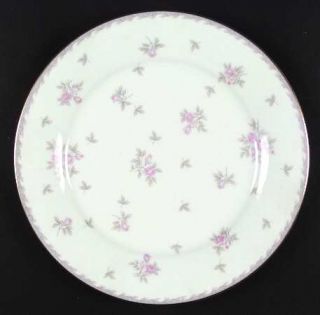 Noritake 561 Dinner Plate, Fine China Dinnerware   Rc, Pink Roses, Gray Leaves W