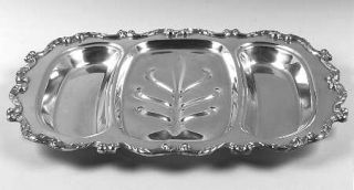 Wallace La Reine (Silverplate, Hollowware) Medium Plated 3 Part Platter   Silver