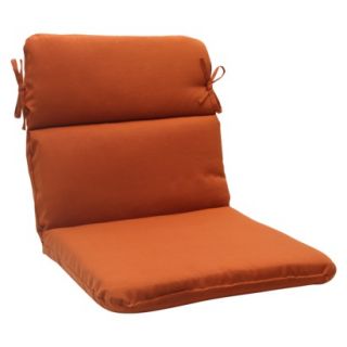Outdoor Rounded Chair Cushion   Burnt Orange Fresco Solid