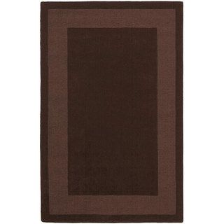 Handmade Chocolate Border Rug (8 X 10) (BrownPattern BorderTip We recommend the use of a non skid pad to keep the rug in place on smooth surfaces.All rug sizes are approximate. Due to the difference of monitor colors, some rug colors may vary slightly. 