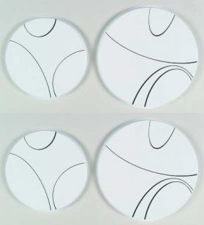 Corning Simple Lines Stove Cover Set Steel 2 8 & 2 10 Round Covers, Fine China