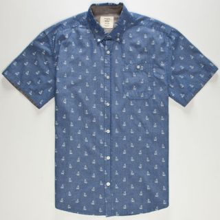 Sail Away Mens Shirt Chambray In Sizes Small, X Large, Large