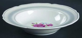 Rosenthal   Continental Tudor Rose Rim Soup Bowl, Fine China Dinnerware   Pink R