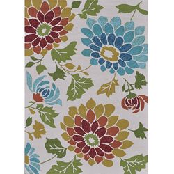 Hand hooked Coventry Ivory Floral Rug (5 X 76)