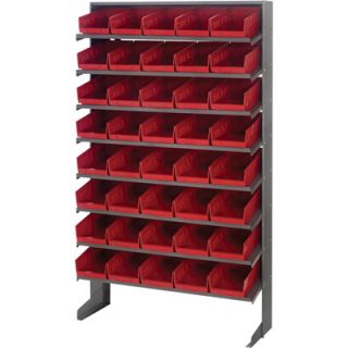 Quantum Storage Single Sided Rack With 40 Bins   12in. x 36in. x 60in. Rack