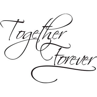 Together Forever Vinyl Wall Art Quote (MediumSubject OtherMatte Black vinylImage dimensions 22 inches high x 31 inches wideThese beautiful vinyl letters have the look of perfectly painted words right on your wall. There isnt a background included; just