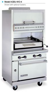 American Range Infrared Broiler w/ 1 Deck, Top Warming Oven, Stainless Exterior, 115000 BTU, LP