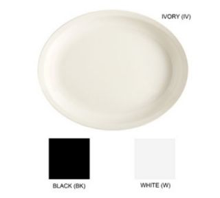 GET Milano Platter, 15 x 12, 1 3/4 in Deep, Oval, Mel, Dishwasher Safe, Black