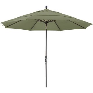Fiberglass Taupe Olefin Crank/tilt Umbrella (11 foot) (TaupeMaterials Fade resistant fabric, aluminumPole materials AluminumWeatherproofClosure type Crank SystemShade UV Protection Dimensions 132 inches long x 132 inches wide x 108 inches highAssembly