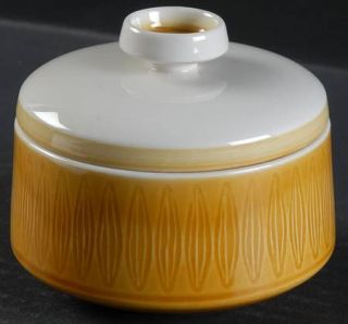 Franciscan Topaz Sugar Bowl & Lid, Fine China Dinnerware   Embossed Ovals On Tan