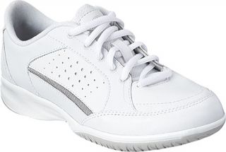 Womens Easy Spirit Trainfree   White Leather Lace Up Shoes
