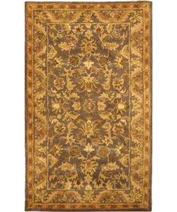 Handmade Exquisite Blue/ Gold Wool Rug (3 X 5) (BluePattern OrientalTip We recommend the use of a non skid pad to keep the rug in place on smooth surfaces.All rug sizes are approximate. Due to the difference of monitor colors, some rug colors may vary s