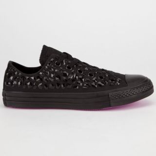 Studded Chuck Taylor All Star Low Womens Shoes Black/Black In Sizes 7.