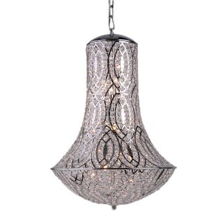 Bromi Design B KR0085 Cascade Crystal and Chrome Chandelier   19.70W in.