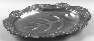 Towle Old Master Embossed(Svplt,Roses/Scrolls) Small Plated Footed Meat Platter