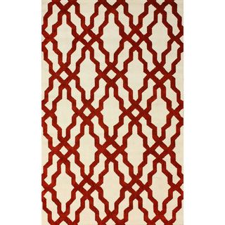Nuloom Hand hooked Red Wool Rug (36 X 56)