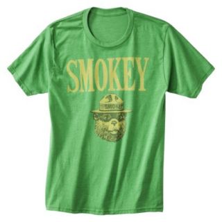 Mens Smokey The Bear Graphic Tee   Green S