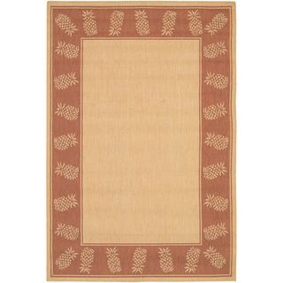 Recife Tropics/ Natural Terra cotta Area Rug (86 X 13) (NaturalSecondary colors Terra CottaTip We recommend the use of a non skid pad to keep the rug in place on smooth surfaces.All rug sizes are approximate. Due to the difference of monitor colors, som