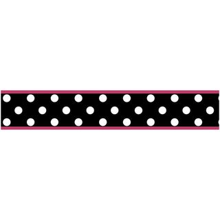 Sweet Jojo Designs Pink And Black Hot Dot Wall Border (Pink, black and whiteMatches perfectly with coordinating Sweet Jojo Designs BeddingMaterials PaperDimensions 6 inches high x 15 feet longThe digital images we display have the most accurate color po