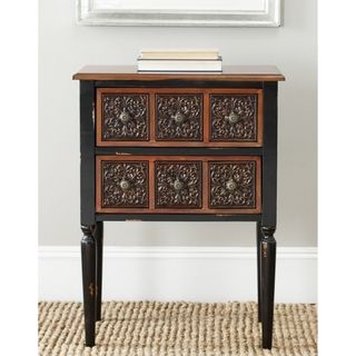 Safavieh Kenneth Dark Brown Side Table (Dark brownMaterials Birch woodDimensions 30.12 inches high x 22.5 inches wide x 14 inches deepThis product will ship to you in 1 box.Assembly required )