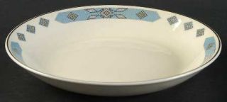 WS George Cherokee Coupe Soup Bowl, Fine China Dinnerware   Blue Band W/Diamond